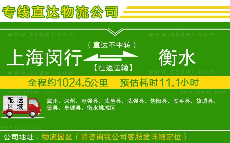 上海閔行區(qū)到衡水物流公司