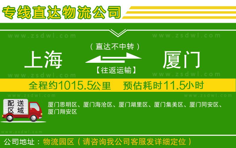 上海到廈門物流公司