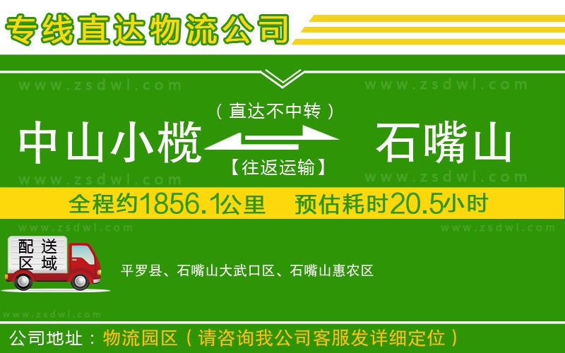 中山小欖到石嘴山物流專線