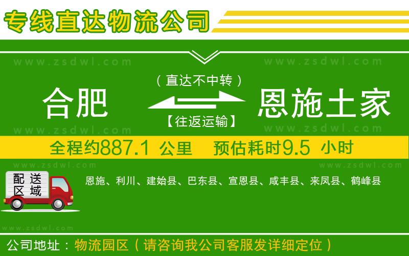合肥到恩施土家族苗族自治州物流專線