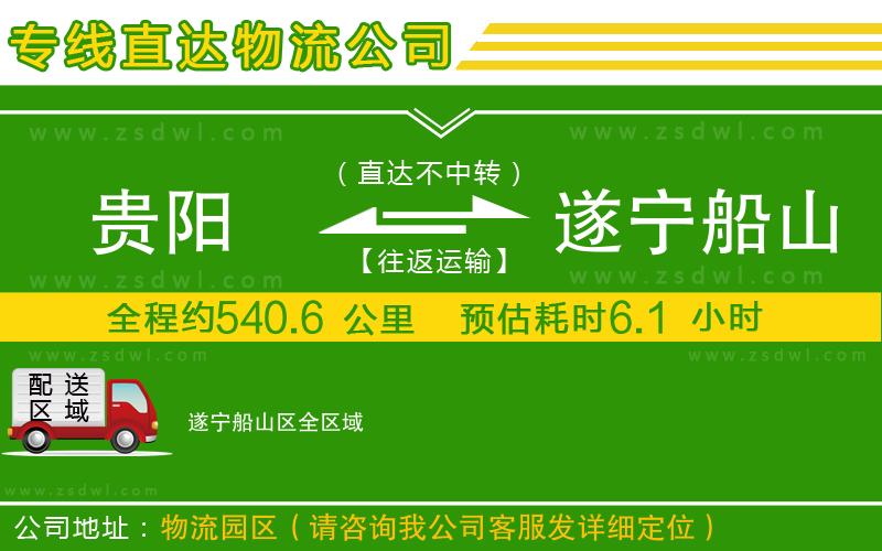 貴陽到遂寧船山區(qū)物流公司