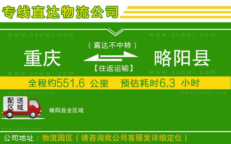 重慶到略陽縣物流專線