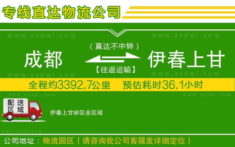 成都到伊春上甘嶺區(qū)物流公司