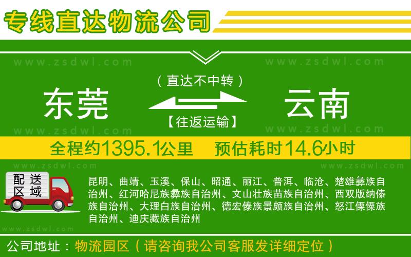 東莞到云南物流公司