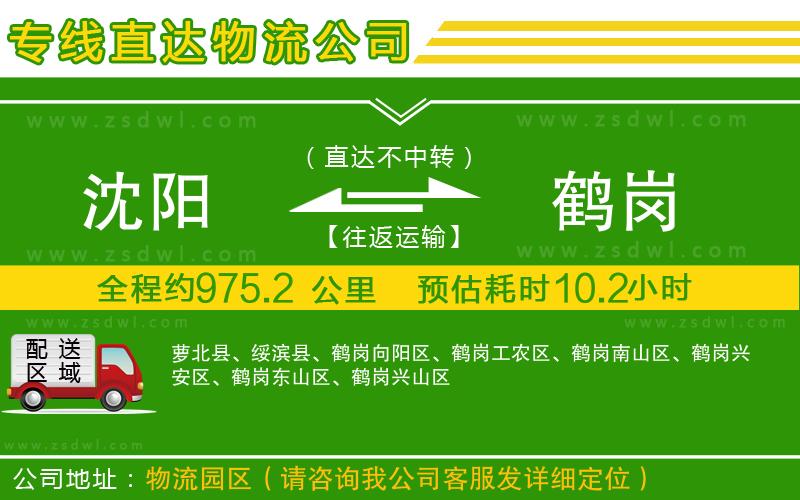 沈陽到鶴崗物流公司
