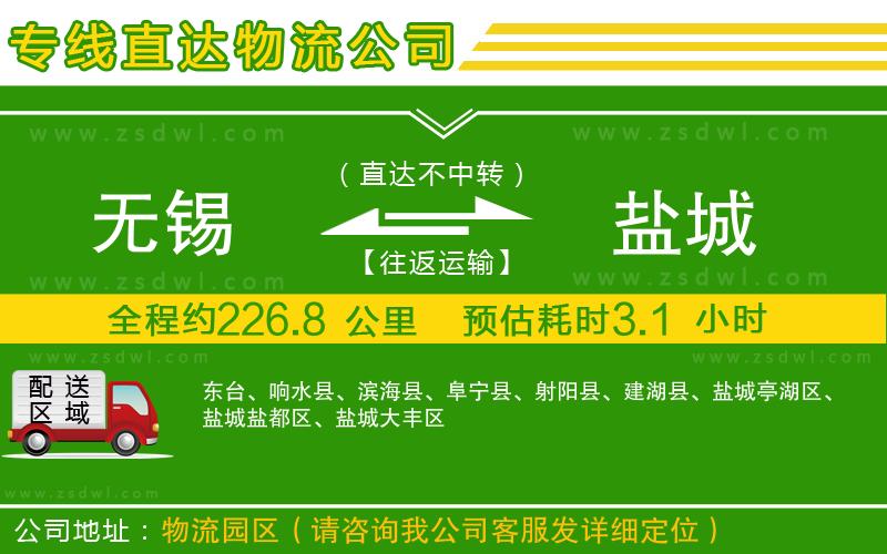 無錫到鹽城物流專線