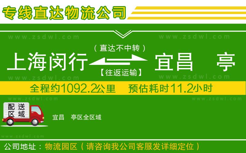 上海閔行區(qū)到宜昌猇亭區(qū)物流公司
