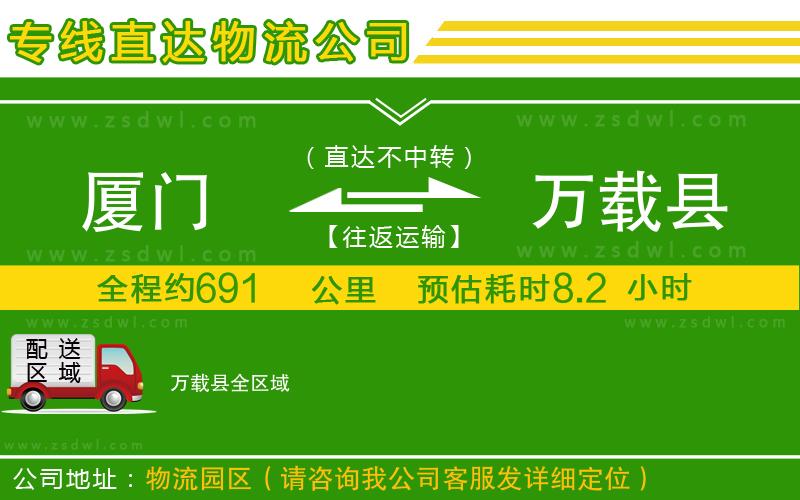 廈門到萬載縣物流專線