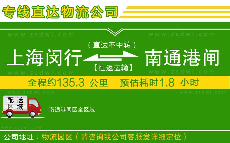 上海閔行區(qū)到南通港閘區(qū)物流公司