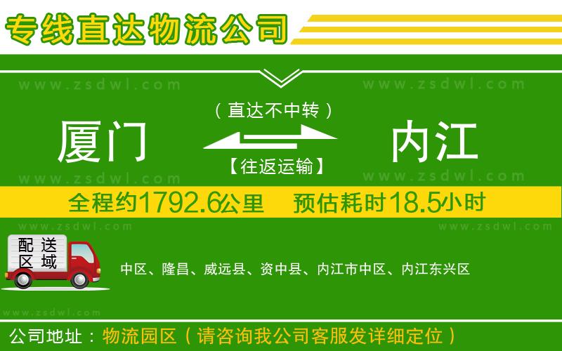 廈門到內(nèi)江物流專線
