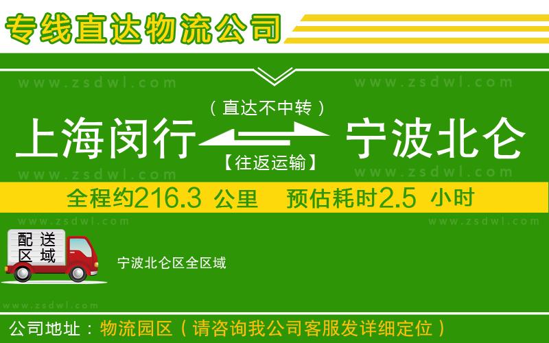 上海閔行區(qū)到寧波北侖區(qū)物流公司