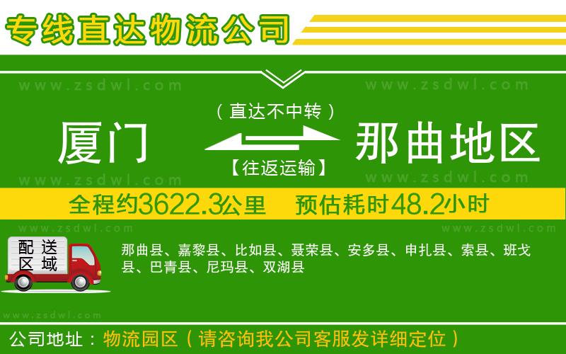 廈門到那曲地區(qū)物流公司