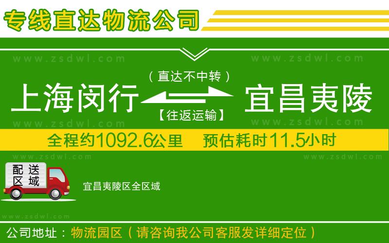 上海閔行區(qū)到宜昌夷陵區(qū)物流公司